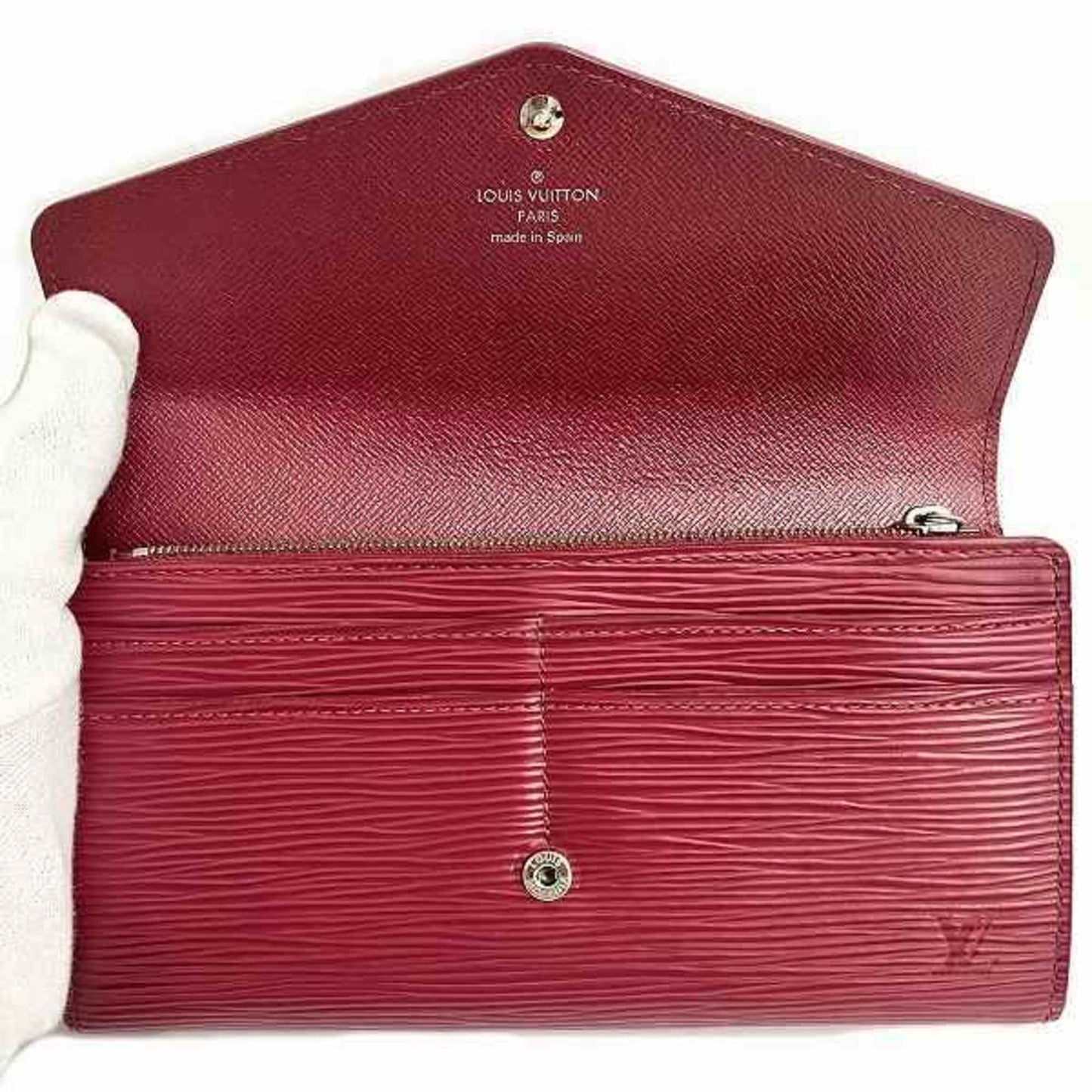 Louis Vuitton Red Leather Wallet Accessories