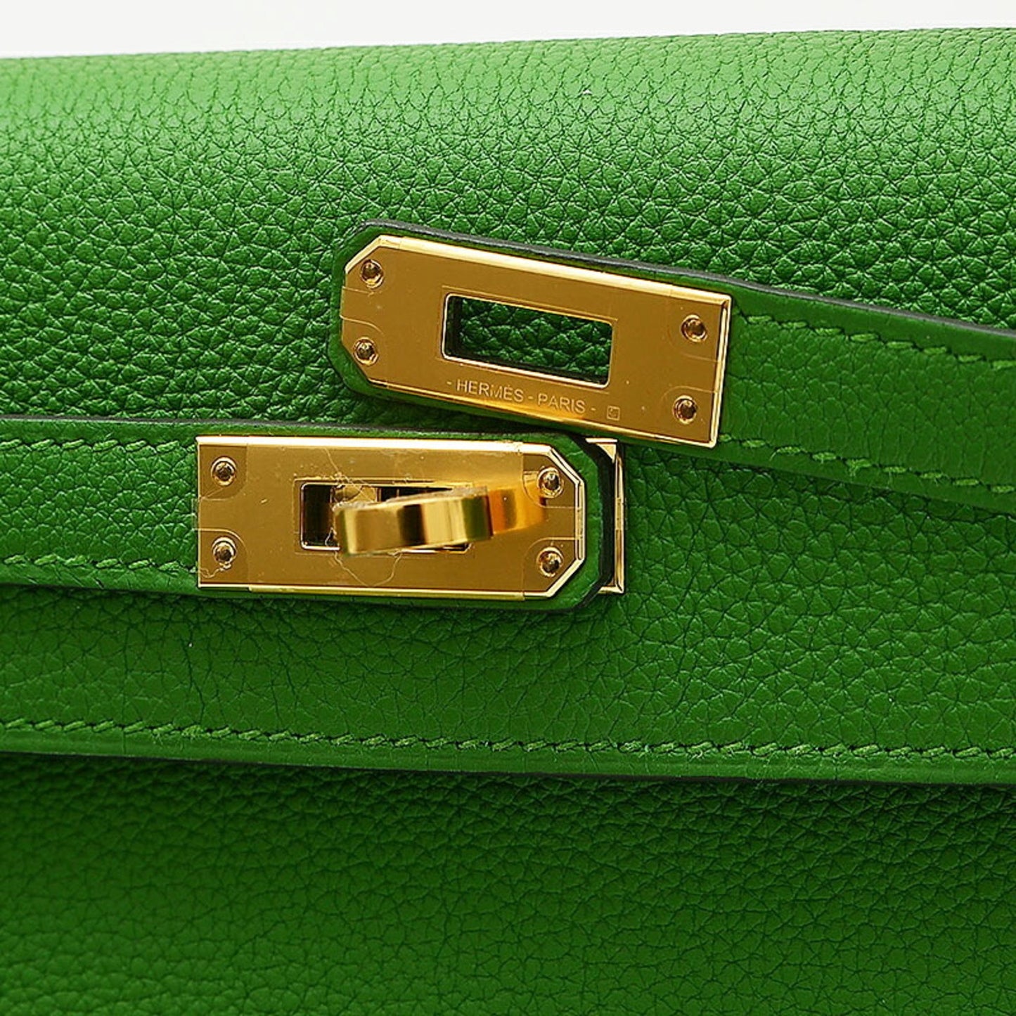 Hermès Kelly 25 Green Leather Hand Bag