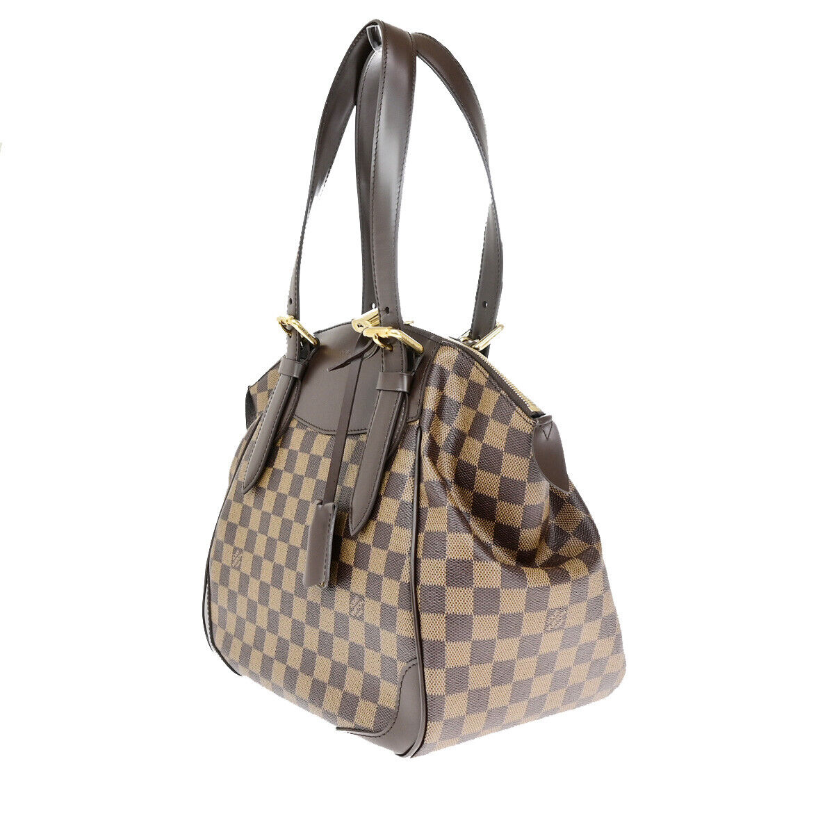 Louis Vuitton Verona Brown Canvas Hand Bag