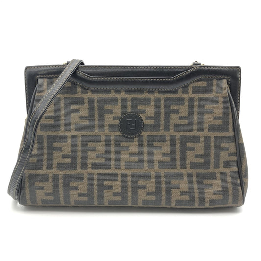 Fendi Zucca Brown Canvas Shoulder Bag