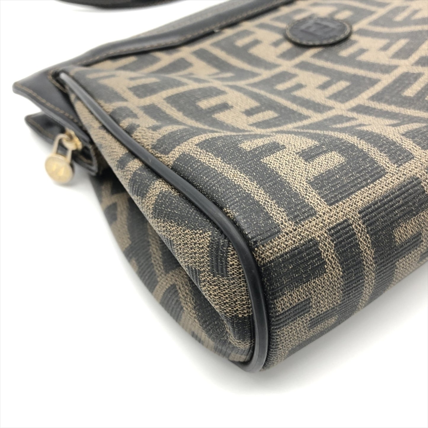 Fendi Zucca Brown Canvas Shoulder Bag