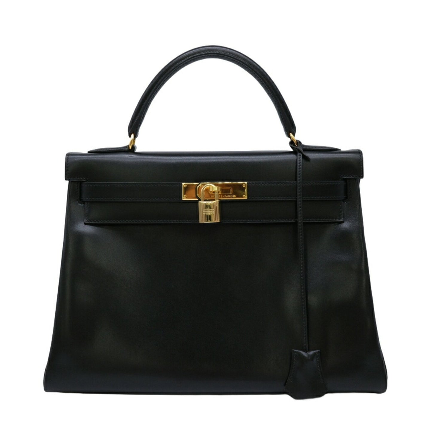 Hermès Kelly 32 Black Leather Hand Bag