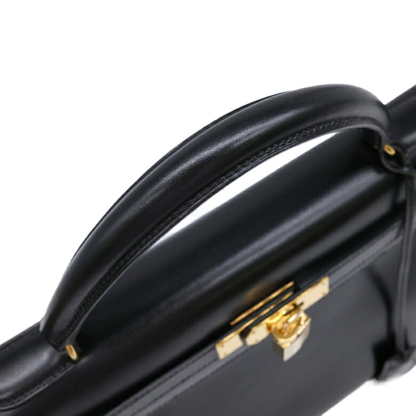 Hermès Kelly 32 Black Leather Hand Bag