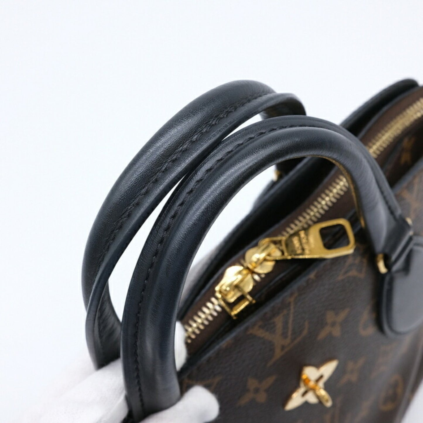 Louis Vuitton Flower Zip Brown Canvas Shoulder Bag