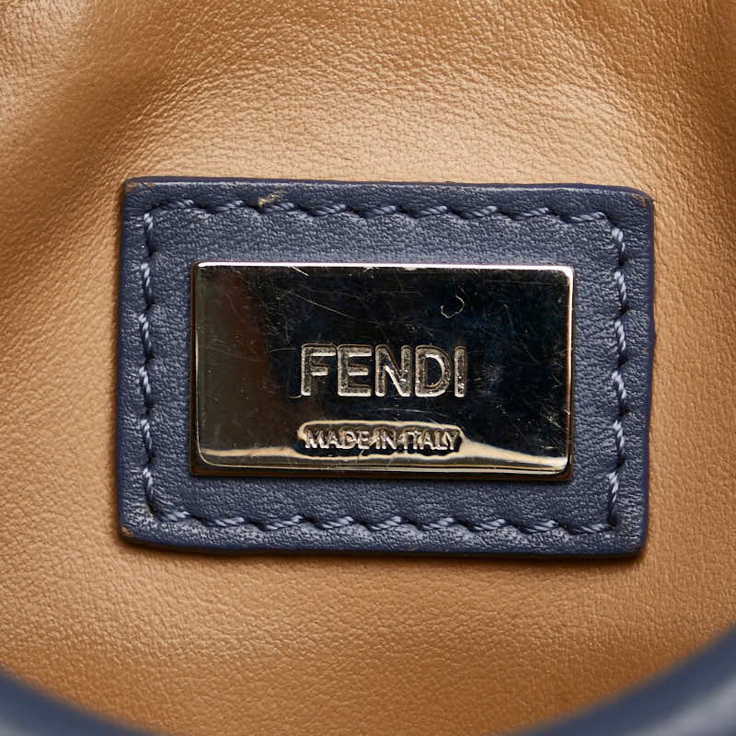 Fendi 2Jours Blue Leather Hand Bag