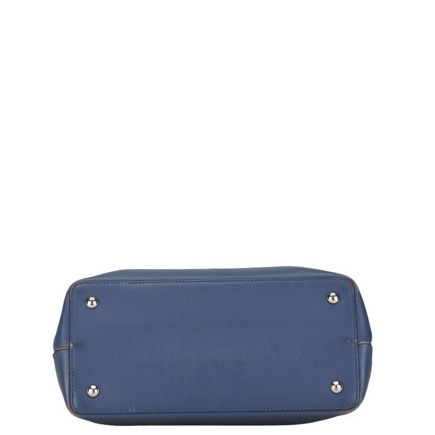 Fendi 2Jours Blue Leather Hand Bag