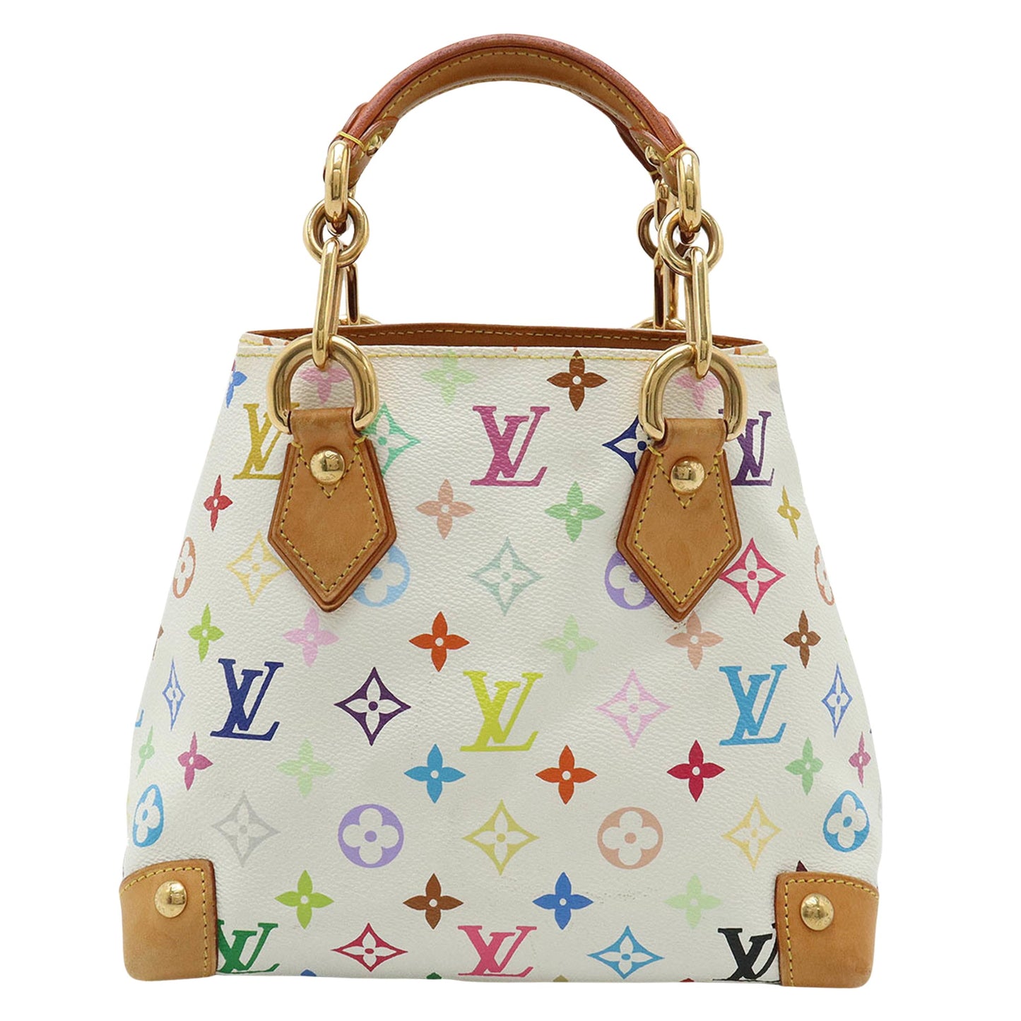 Louis Vuitton Audra White Canvas Hand Bag