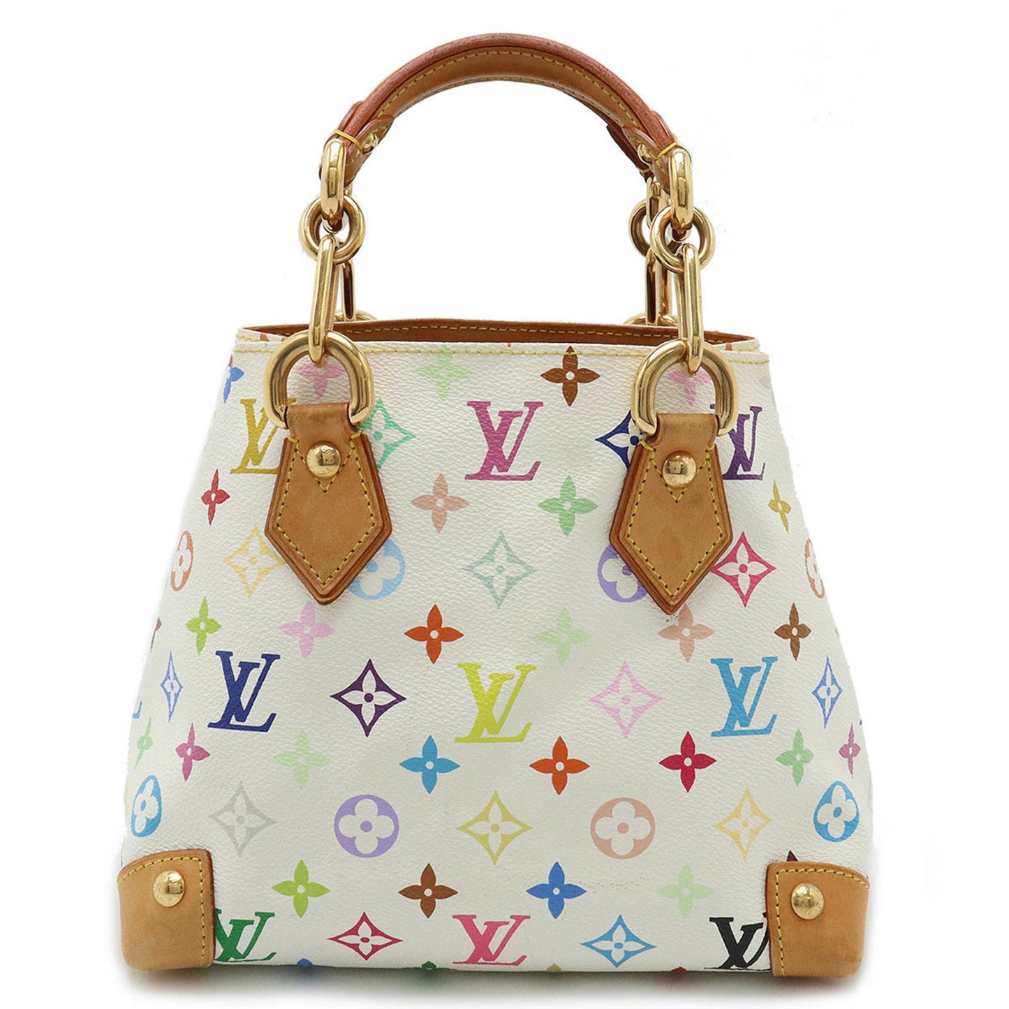 Louis Vuitton Audra White Canvas Hand Bag