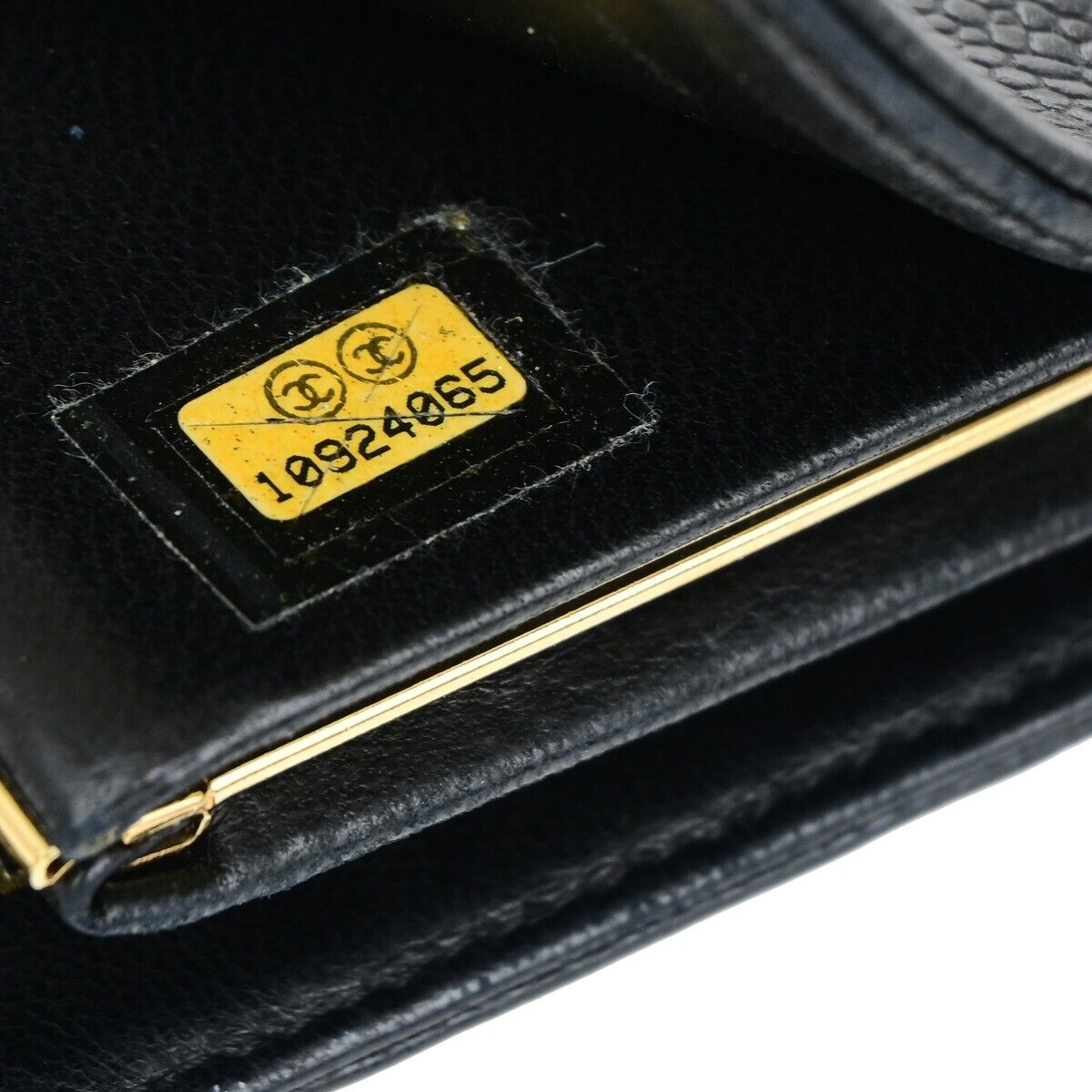 Chanel Cc Black Leather Wallet Accessories