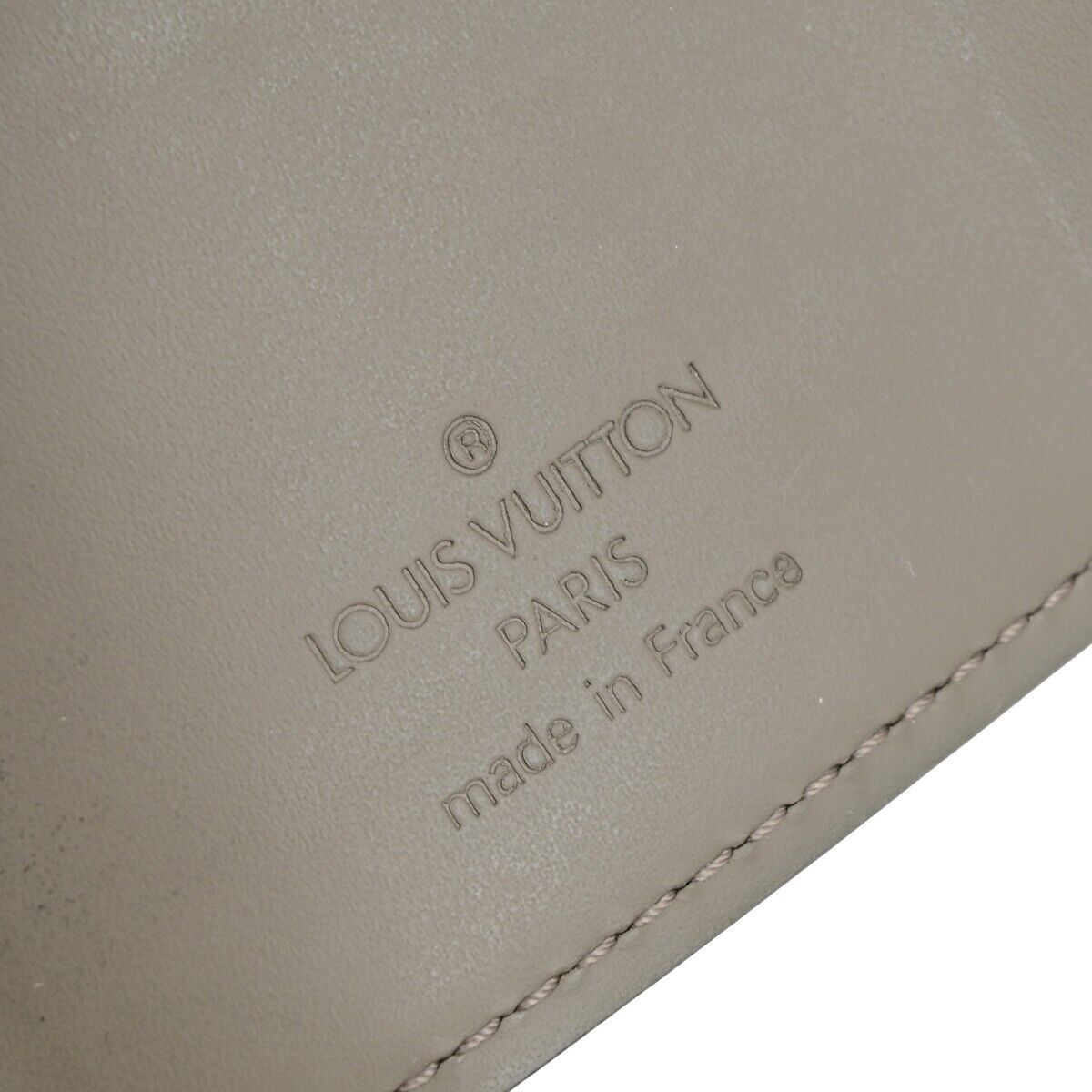 Louis Vuitton Elastic Grey Leather Wallet Accessories