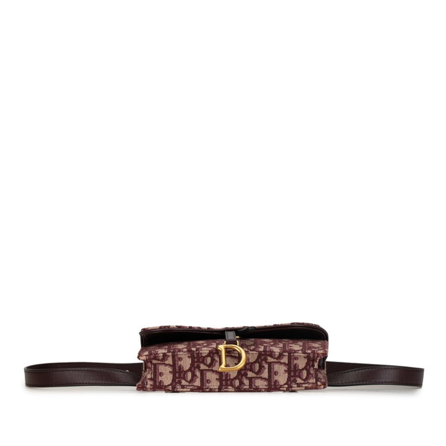 Dior Oblique Burgundy Canvas Clutch Bag