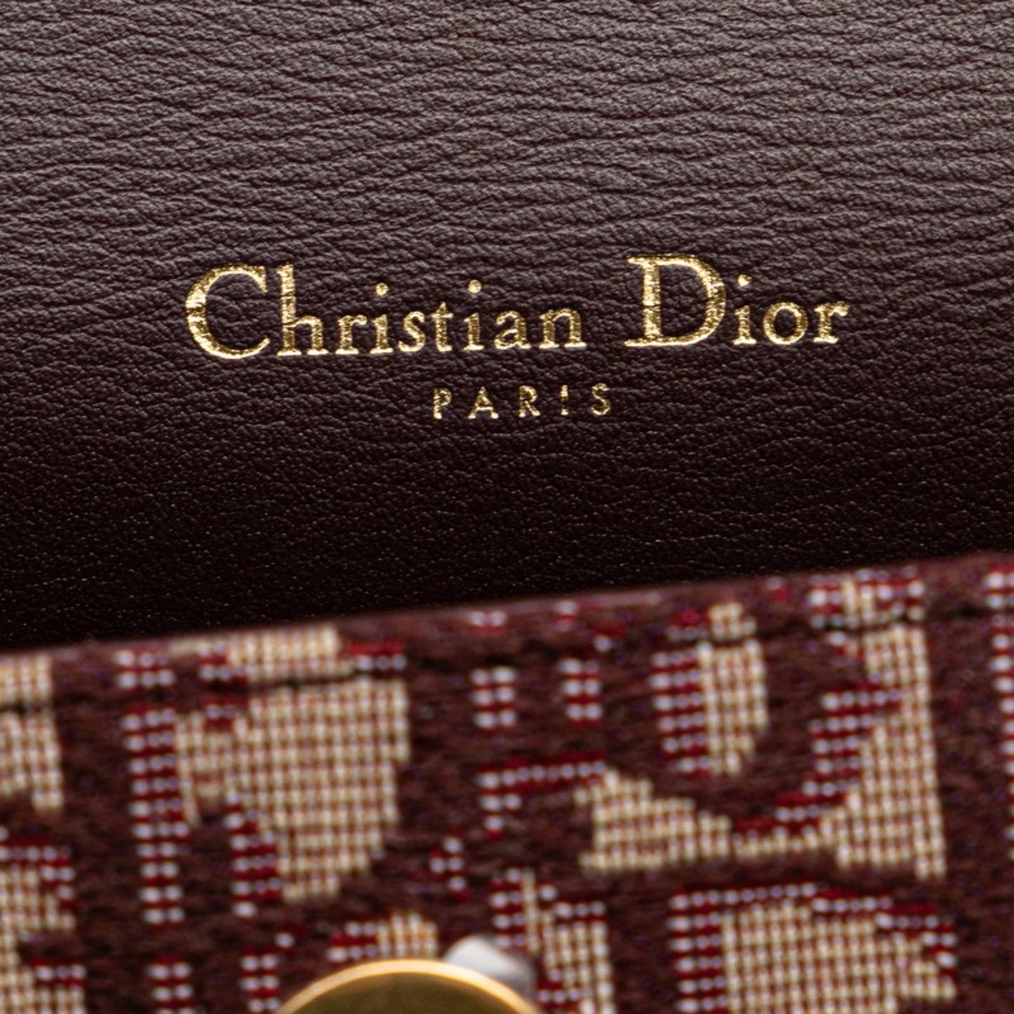 Dior Oblique Burgundy Canvas Clutch Bag