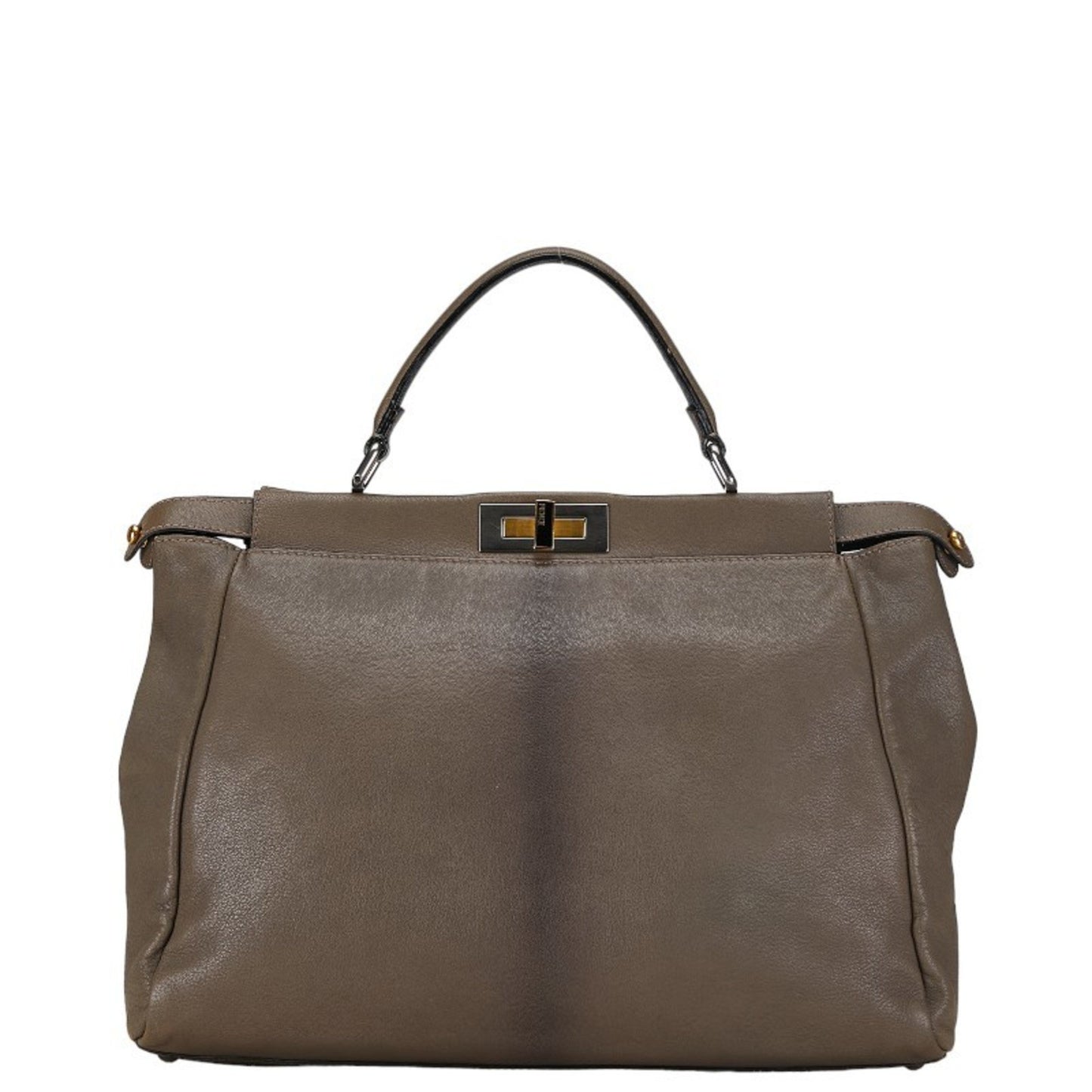 Fendi Peekaboo Grey Leather Hand Bag