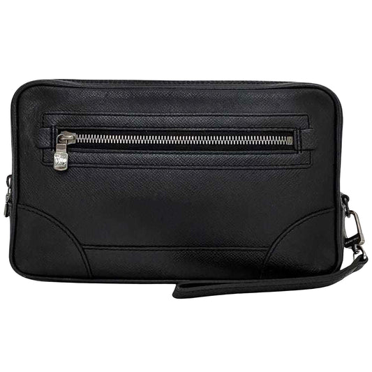 Louis Vuitton Pavel Black Leather Clutch Bag