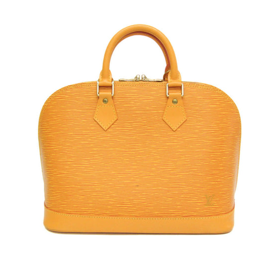 Louis Vuitton Alma Yellow Leather Hand Bag