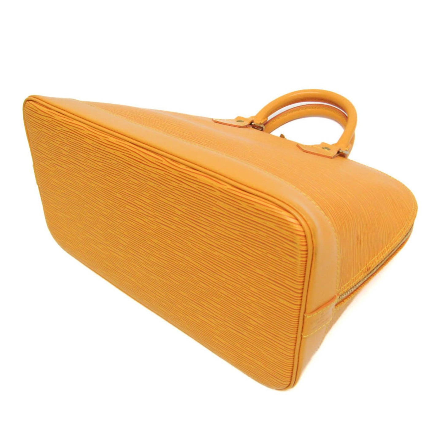 Louis Vuitton Alma Yellow Leather Hand Bag