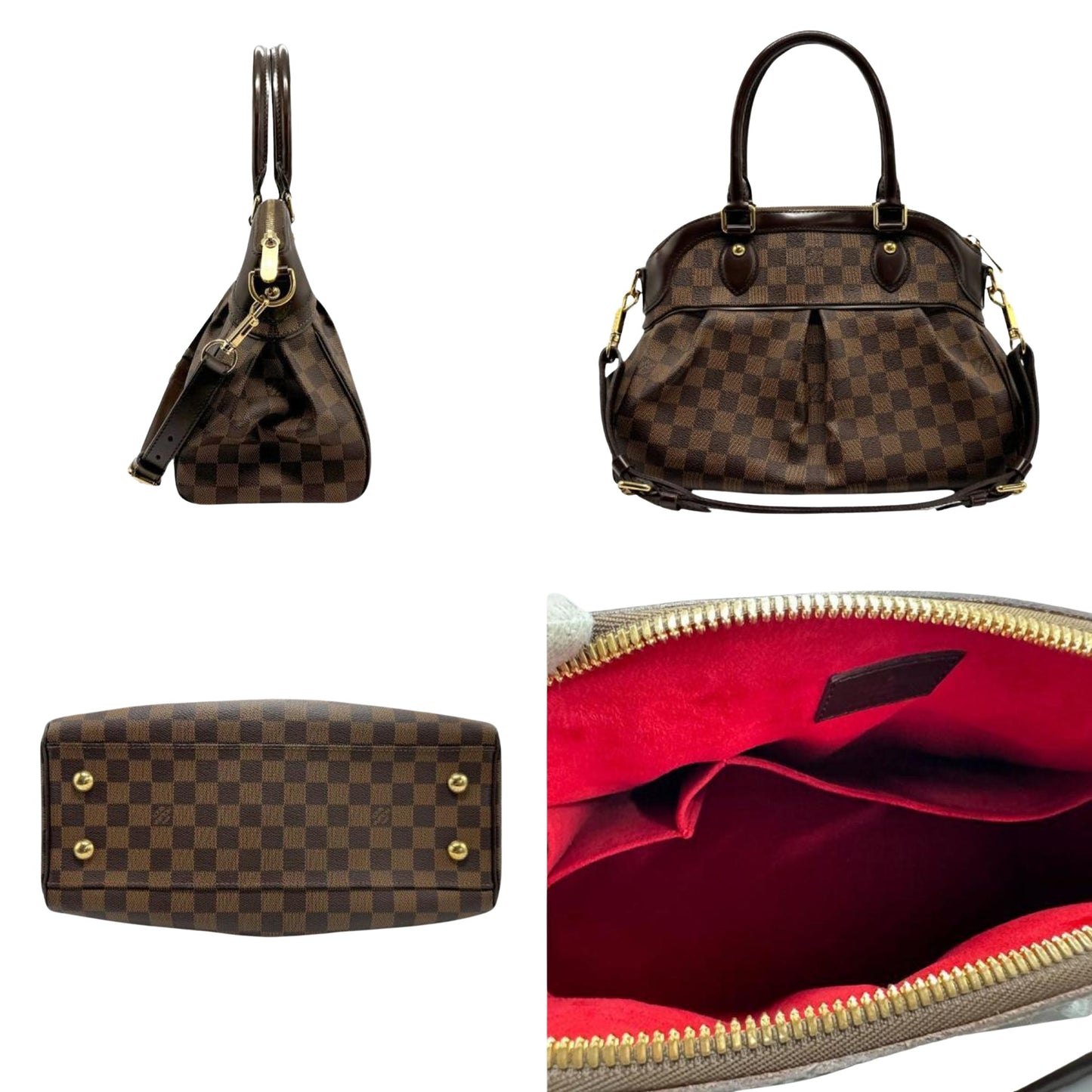 Louis Vuitton Trevi Brown Canvas Hand Bag