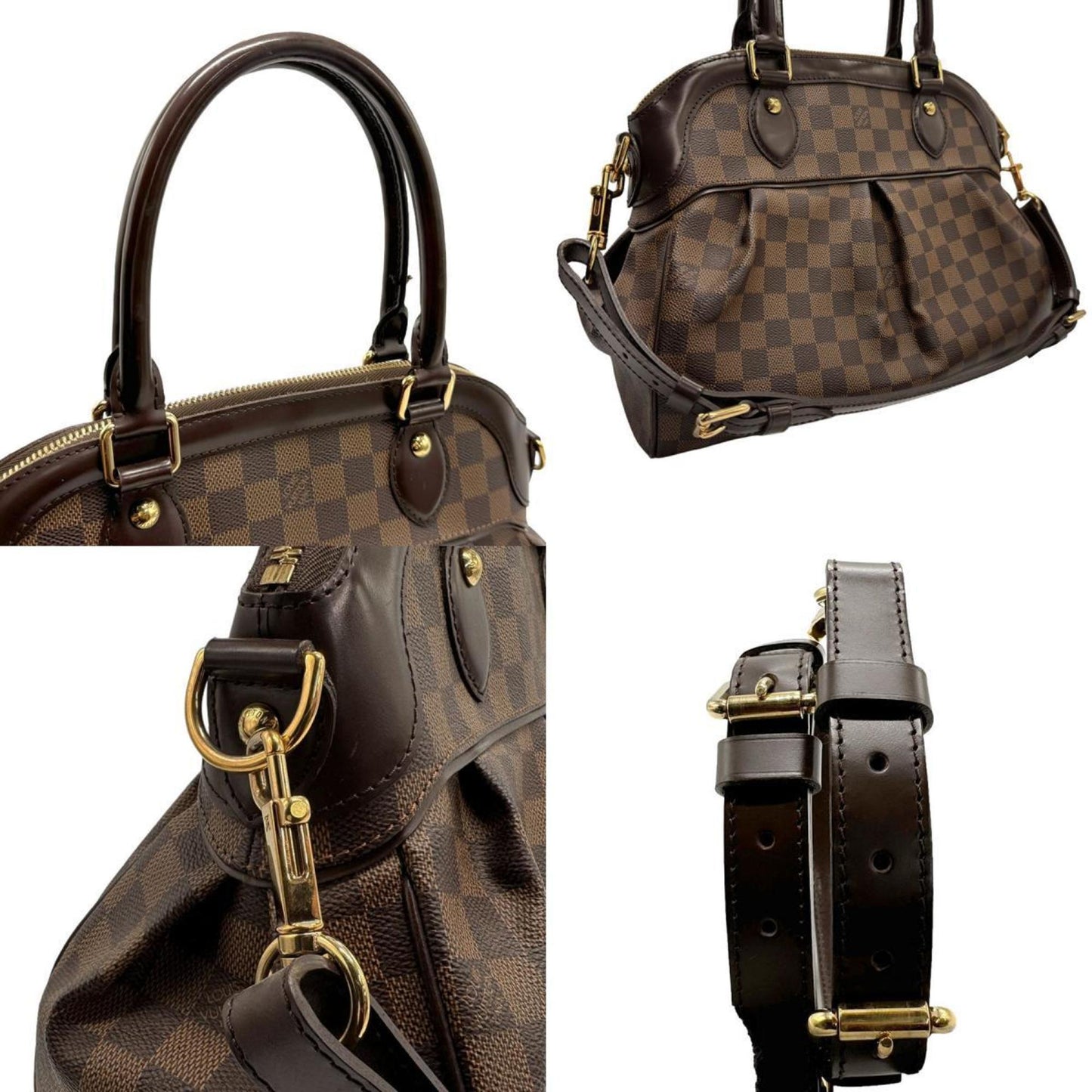 Louis Vuitton Trevi Brown Canvas Hand Bag