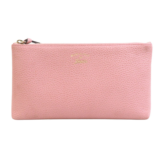 Gucci Swing Pink Leather Clutch Bag