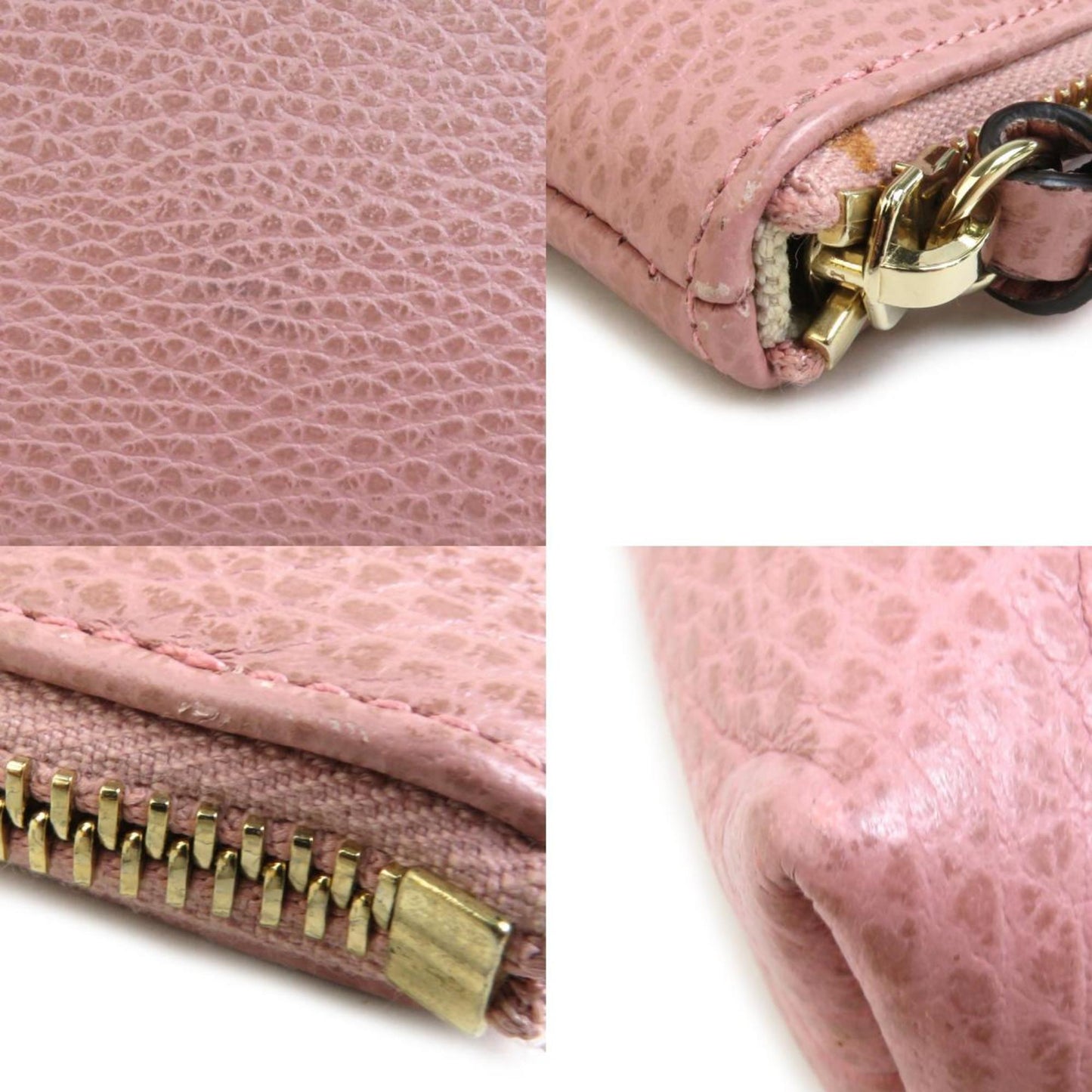 Gucci Swing Pink Leather Clutch Bag