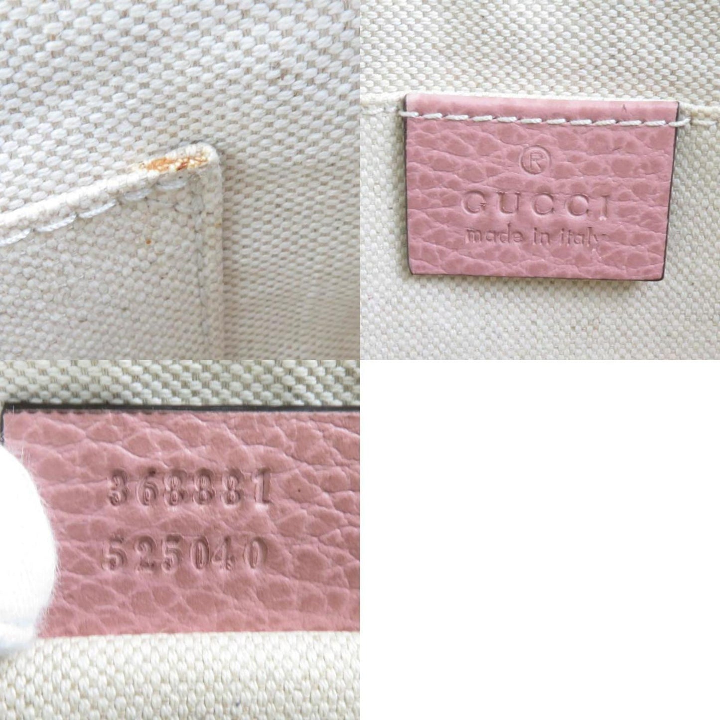 Gucci Swing Pink Leather Clutch Bag