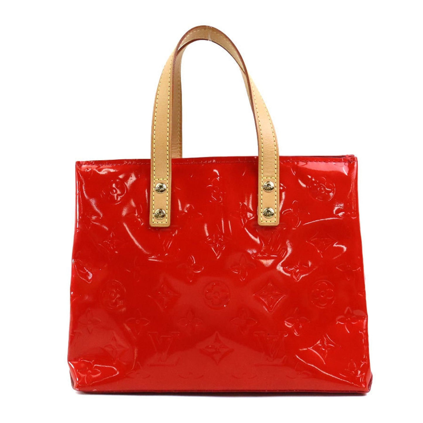 Louis Vuitton Reade Red Patent Leather Hand Bag