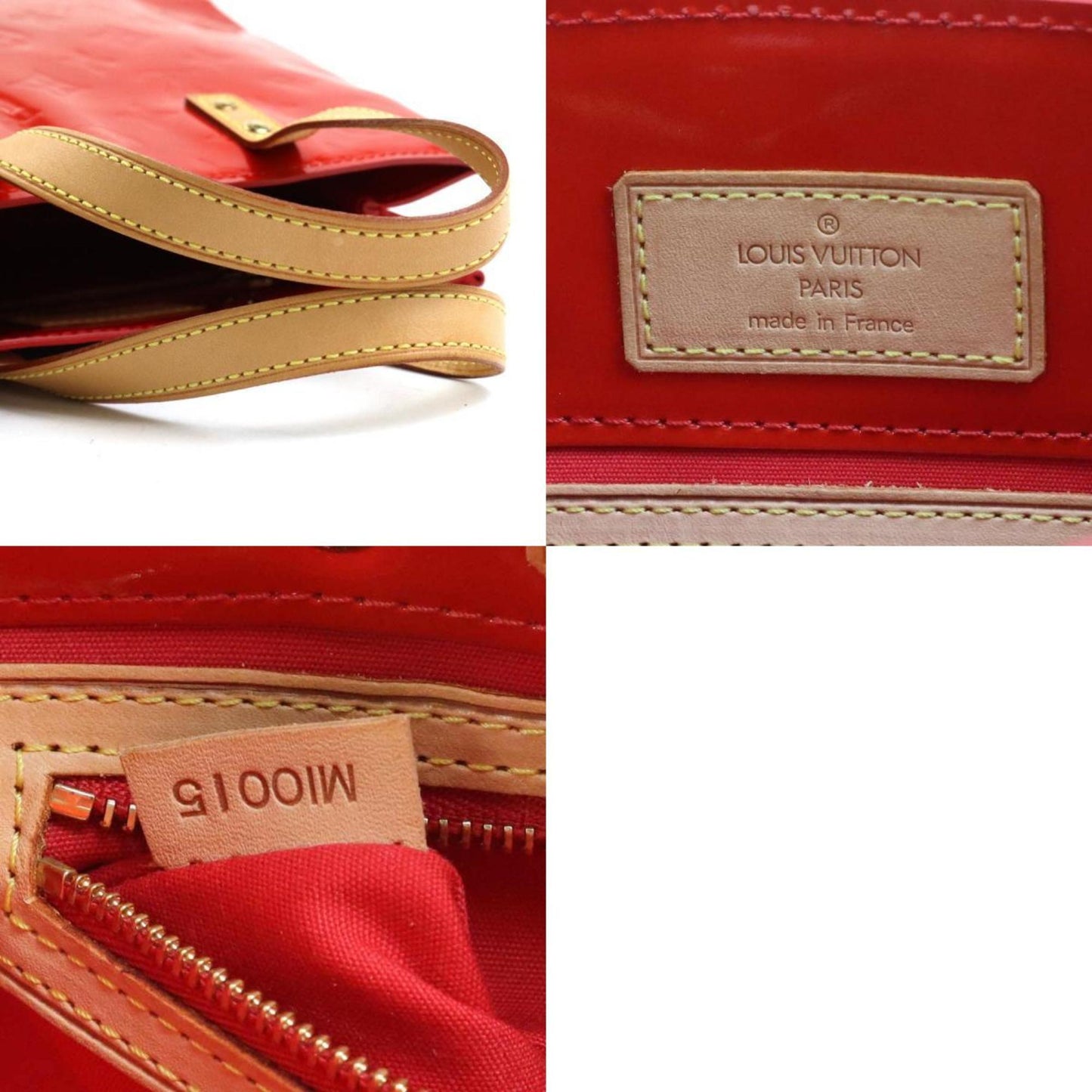 Louis Vuitton Reade Red Patent Leather Hand Bag