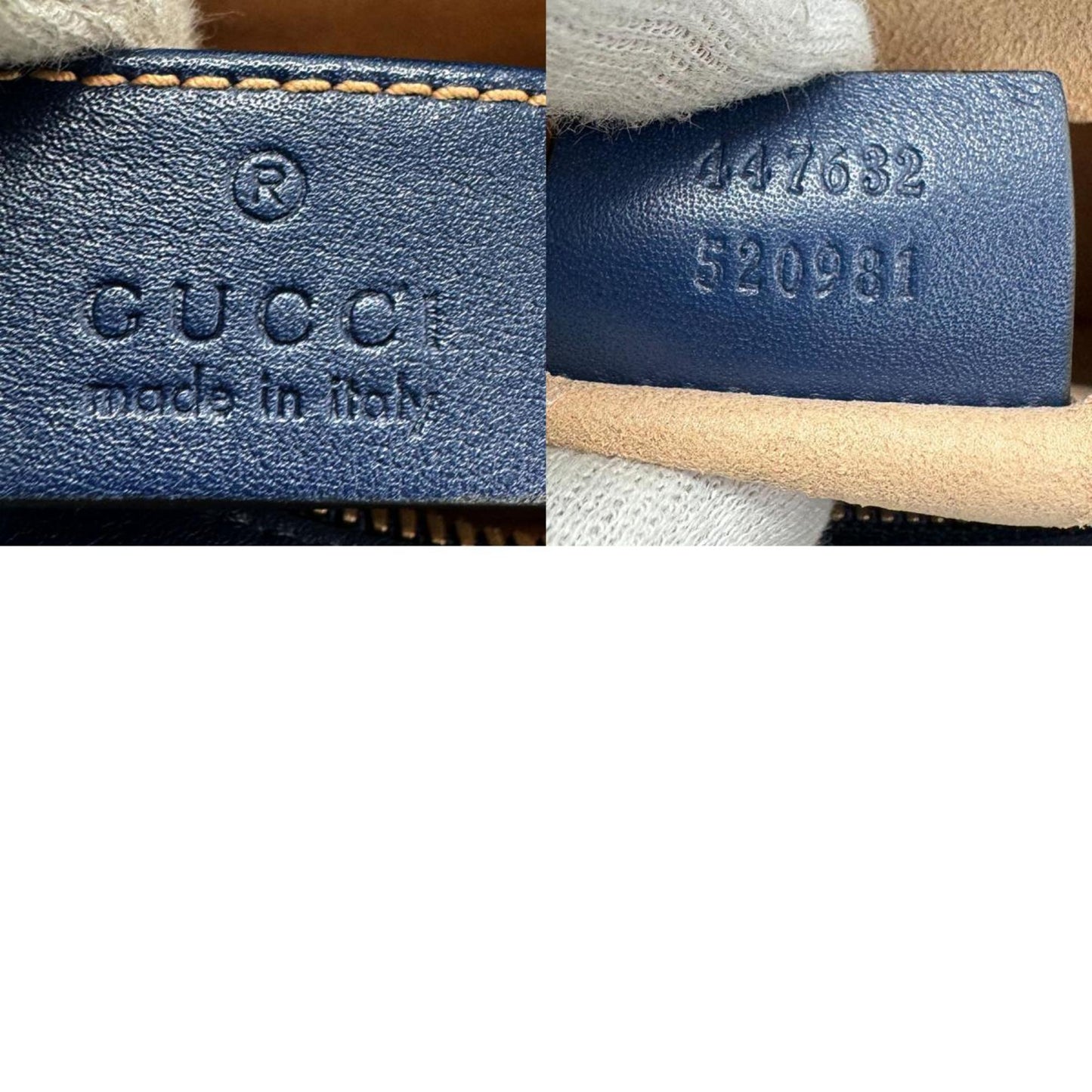 Gucci GG Marmont Navy Leather Shoulder Bag