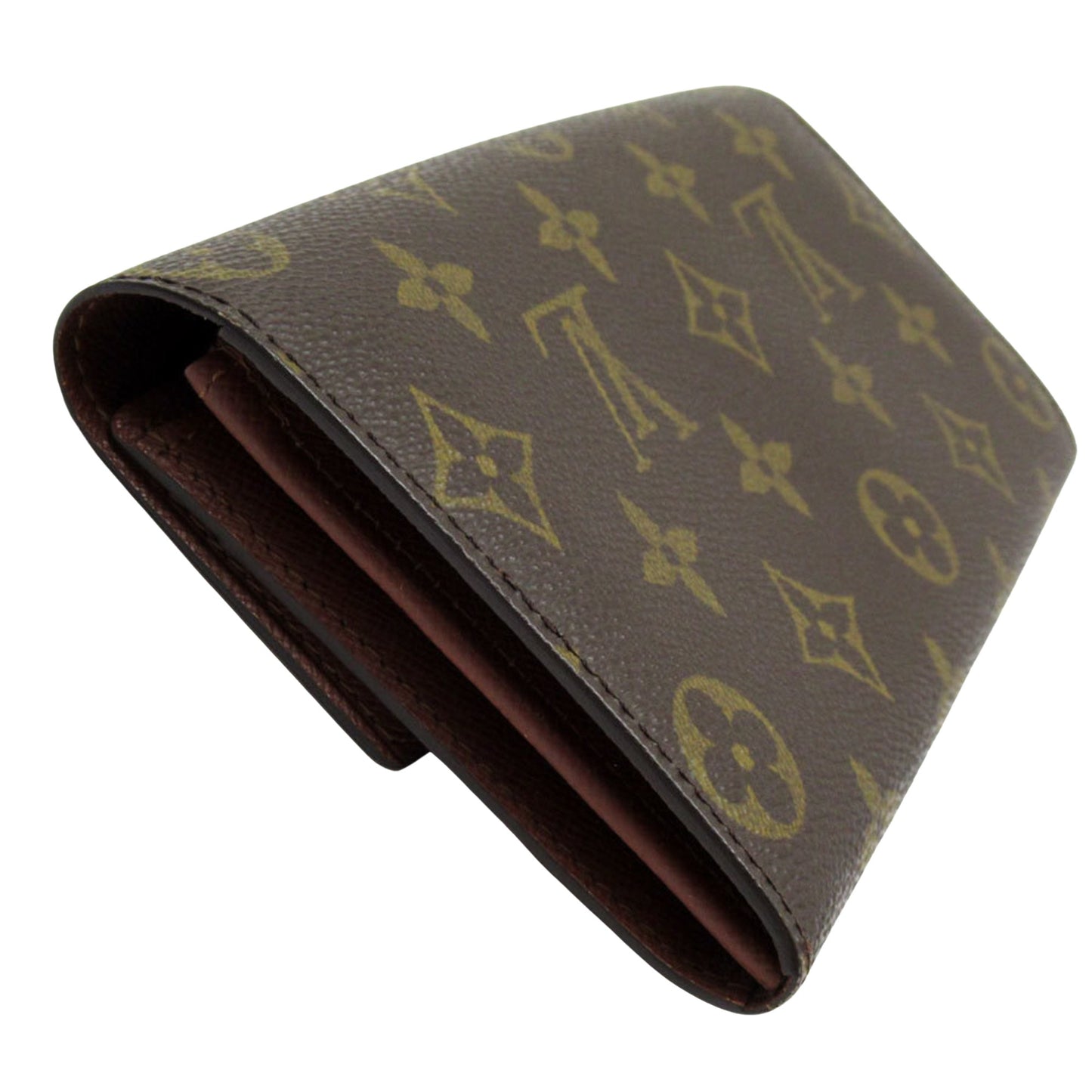 Louis Vuitton Portefeuille Sarah Brown Canvas Wallet Accessories