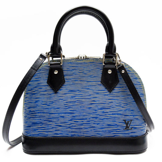 Louis Vuitton Alma BB Blue Leather Hand Bag