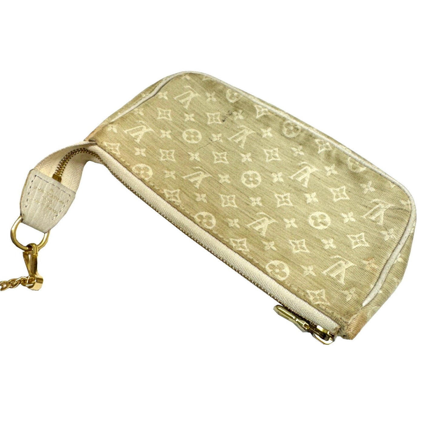 Louis Vuitton Bucket Beige Canvas Shoulder Bag