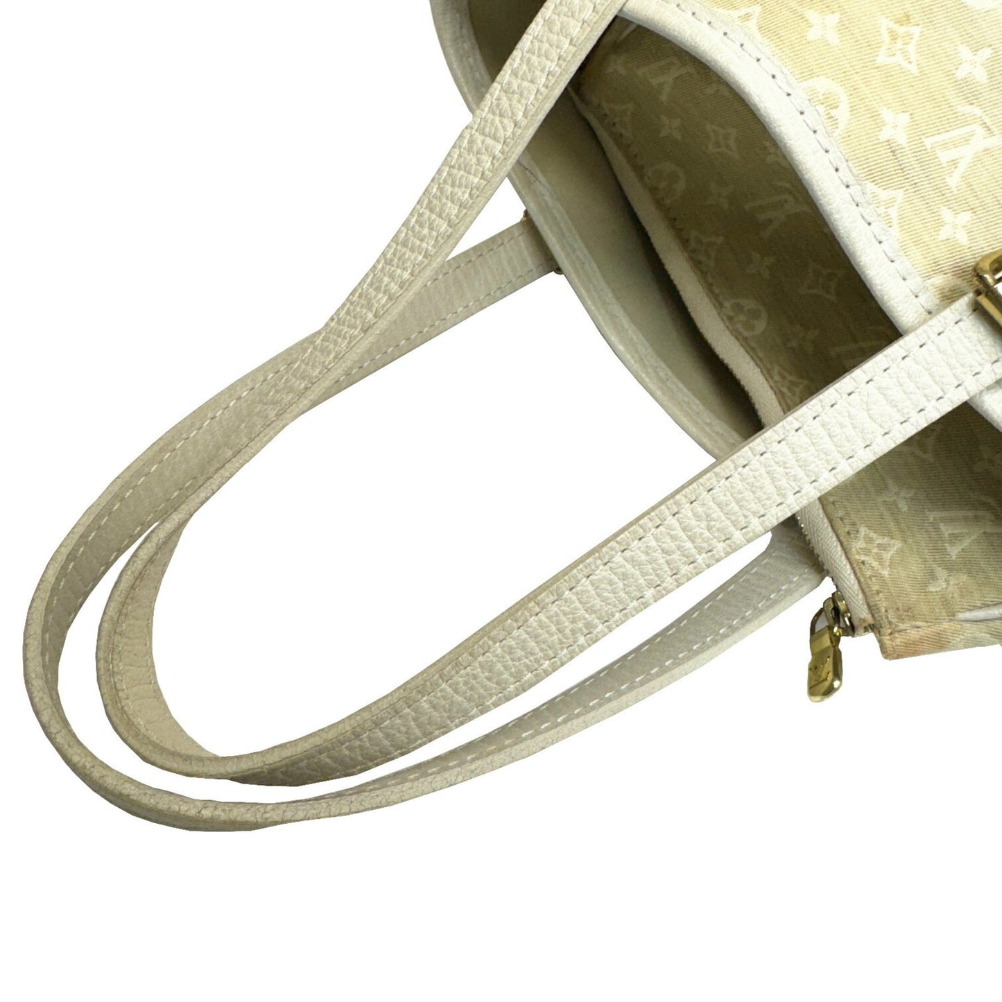 Louis Vuitton Bucket Beige Canvas Shoulder Bag