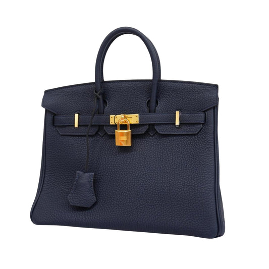 Hermès Birkin 35 Blue Leather Hand Bag