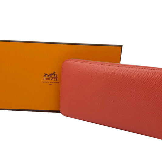 Hermès Silk'In Orange Leather Wallet Accessories