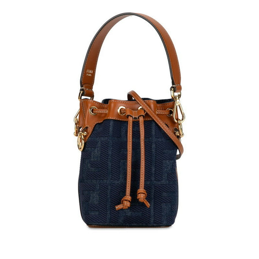 Fendi Zucca Navy Denim - Jeans Hand Bag