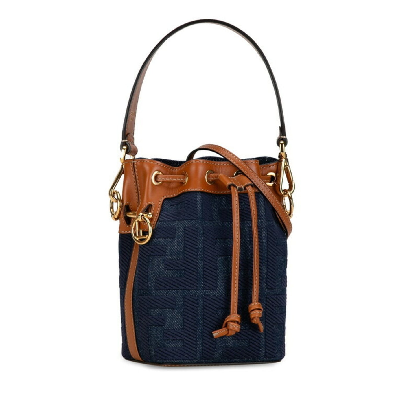 Fendi Zucca Navy Denim - Jeans Hand Bag