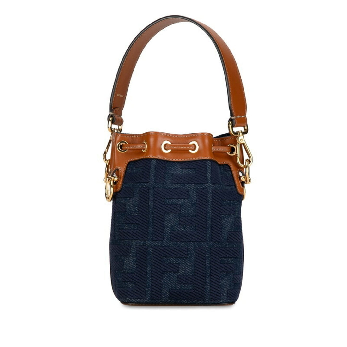 Fendi Zucca Navy Denim - Jeans Hand Bag