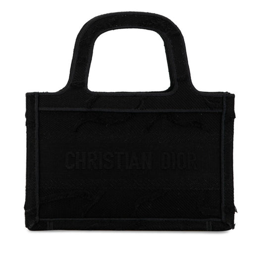 Dior Book Tote Black Canvas Hand Bag