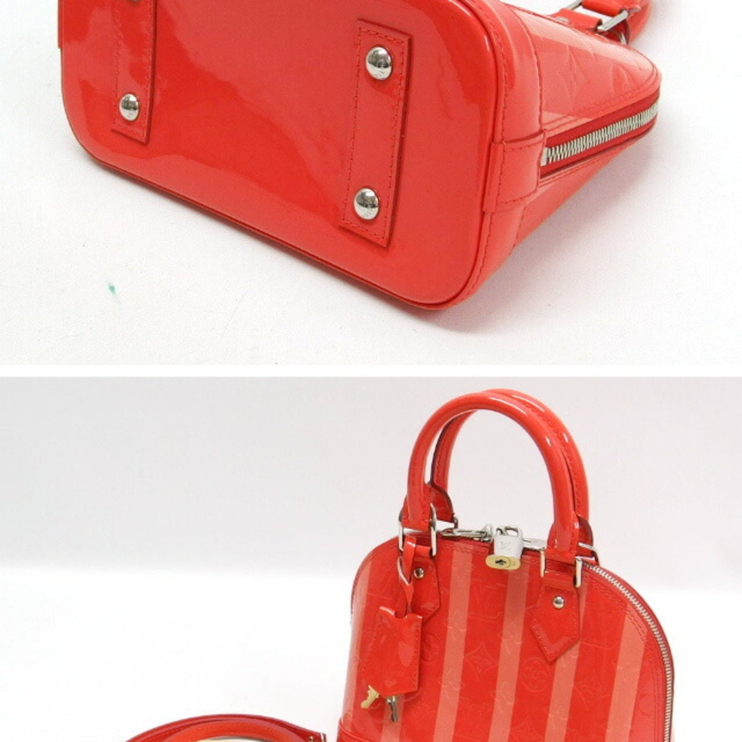 Louis Vuitton Alma BB Red Patent Leather Hand Bag