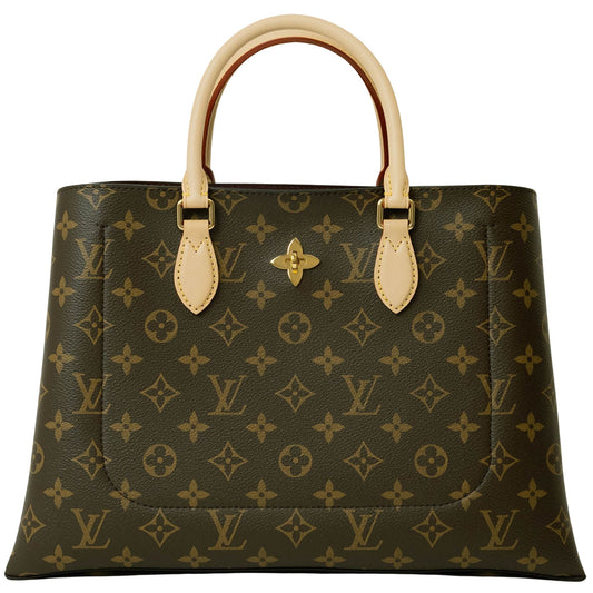 Louis Vuitton Flower Brown Canvas Tote Bag