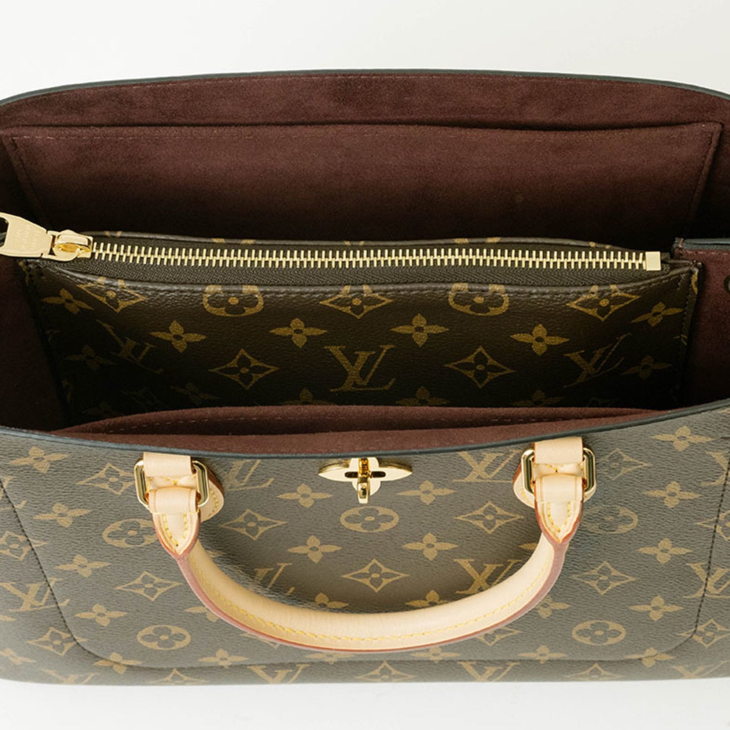 Louis Vuitton Flower Brown Canvas Tote Bag