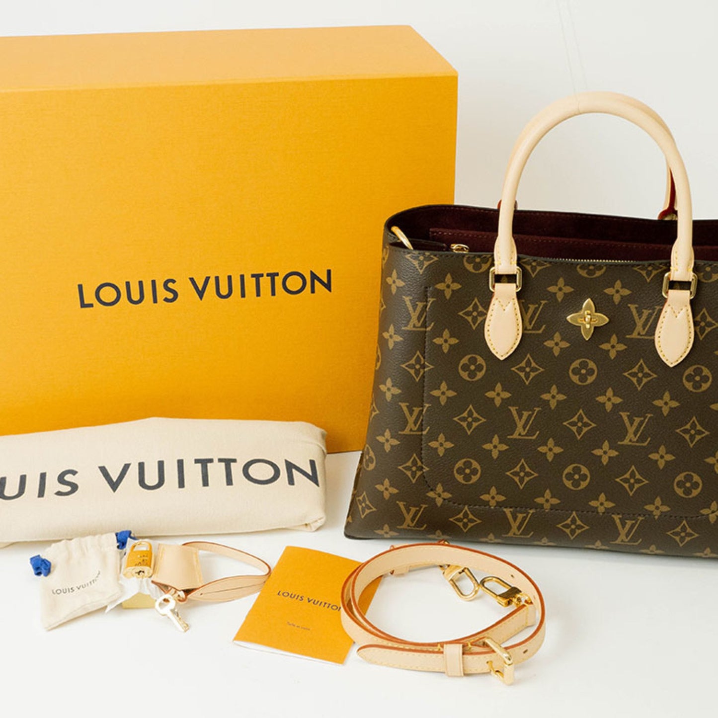 Louis Vuitton Flower Brown Canvas Tote Bag