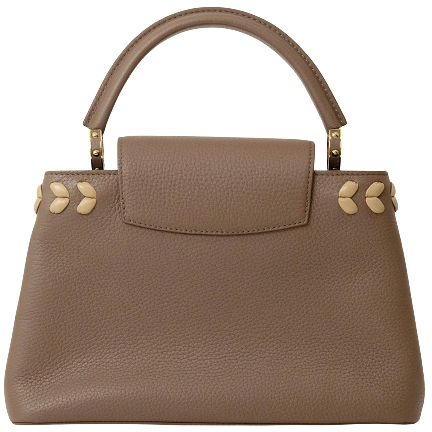 Louis Vuitton Capucines Beige Leather Hand Bag