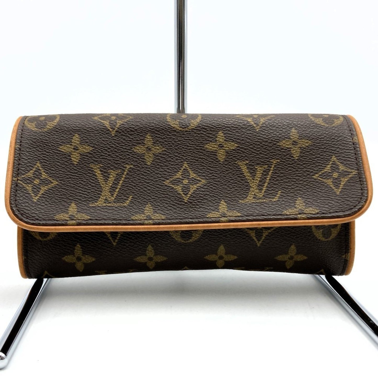 Louis Vuitton Twin Brown Canvas Clutch Bag