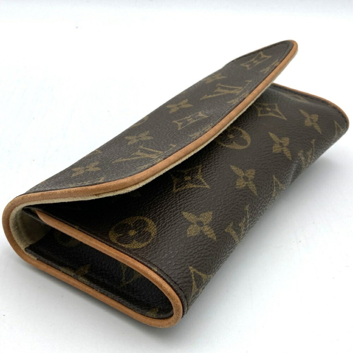 Louis Vuitton Twin Brown Canvas Clutch Bag