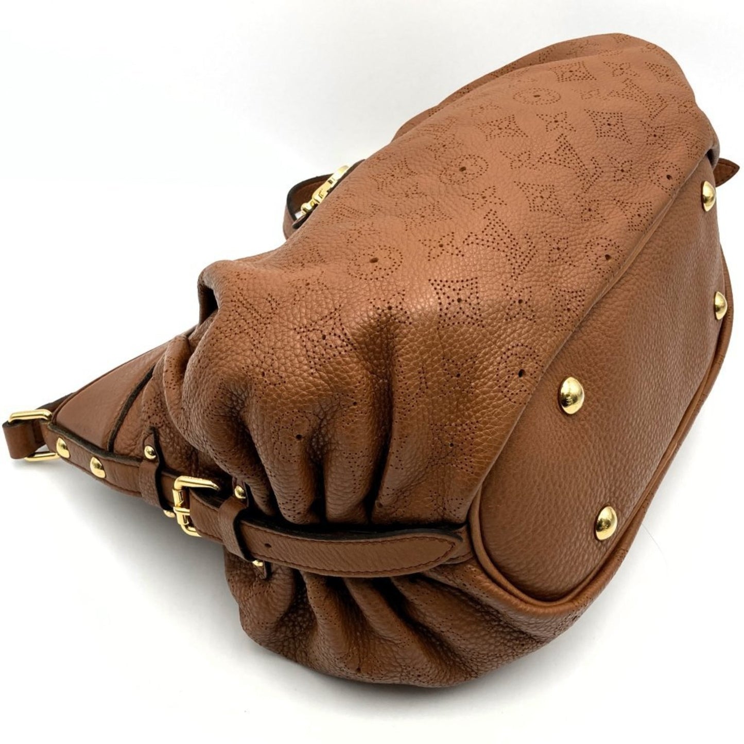 Louis Vuitton Mahina Brown Leather Shoulder Bag