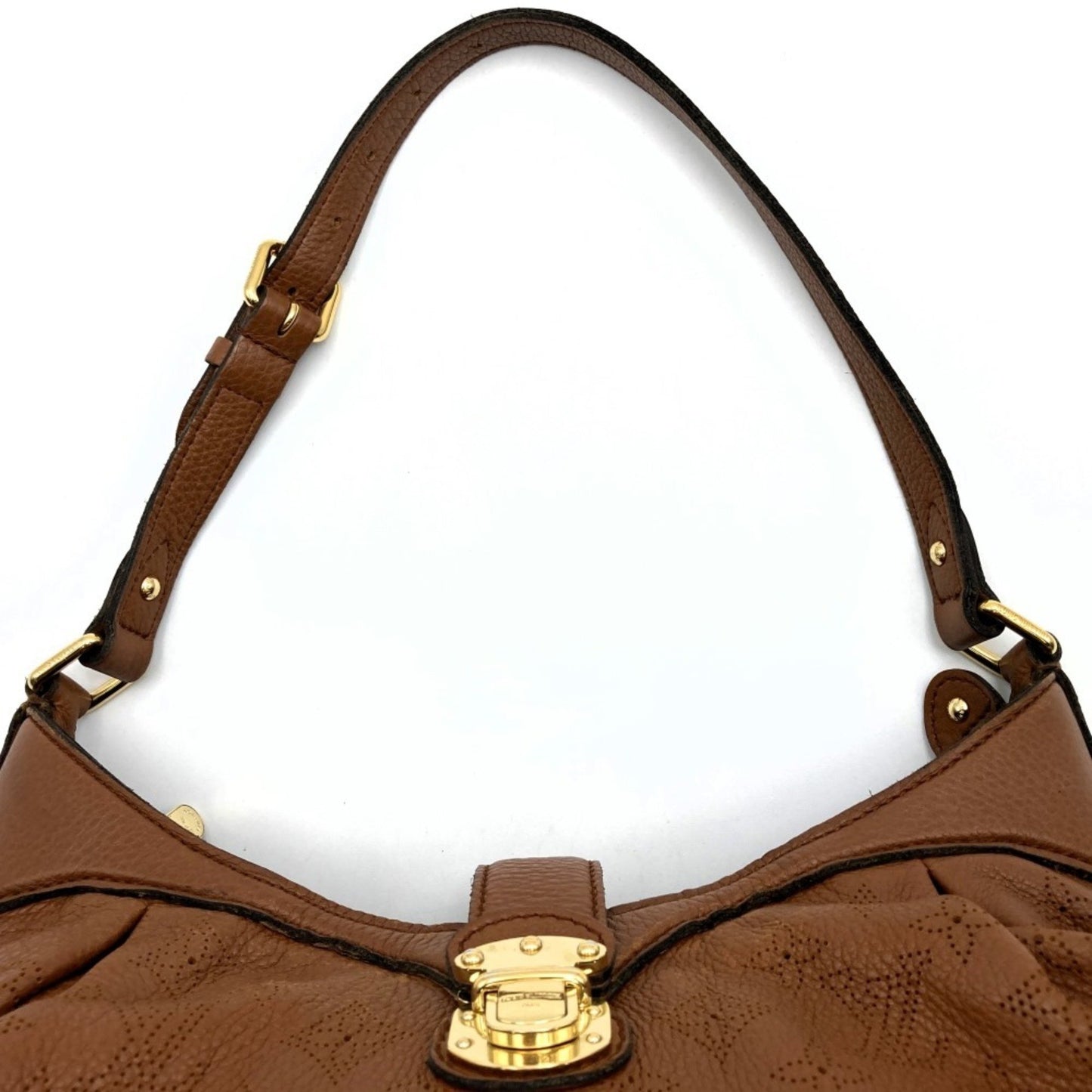 Louis Vuitton Mahina Brown Leather Shoulder Bag