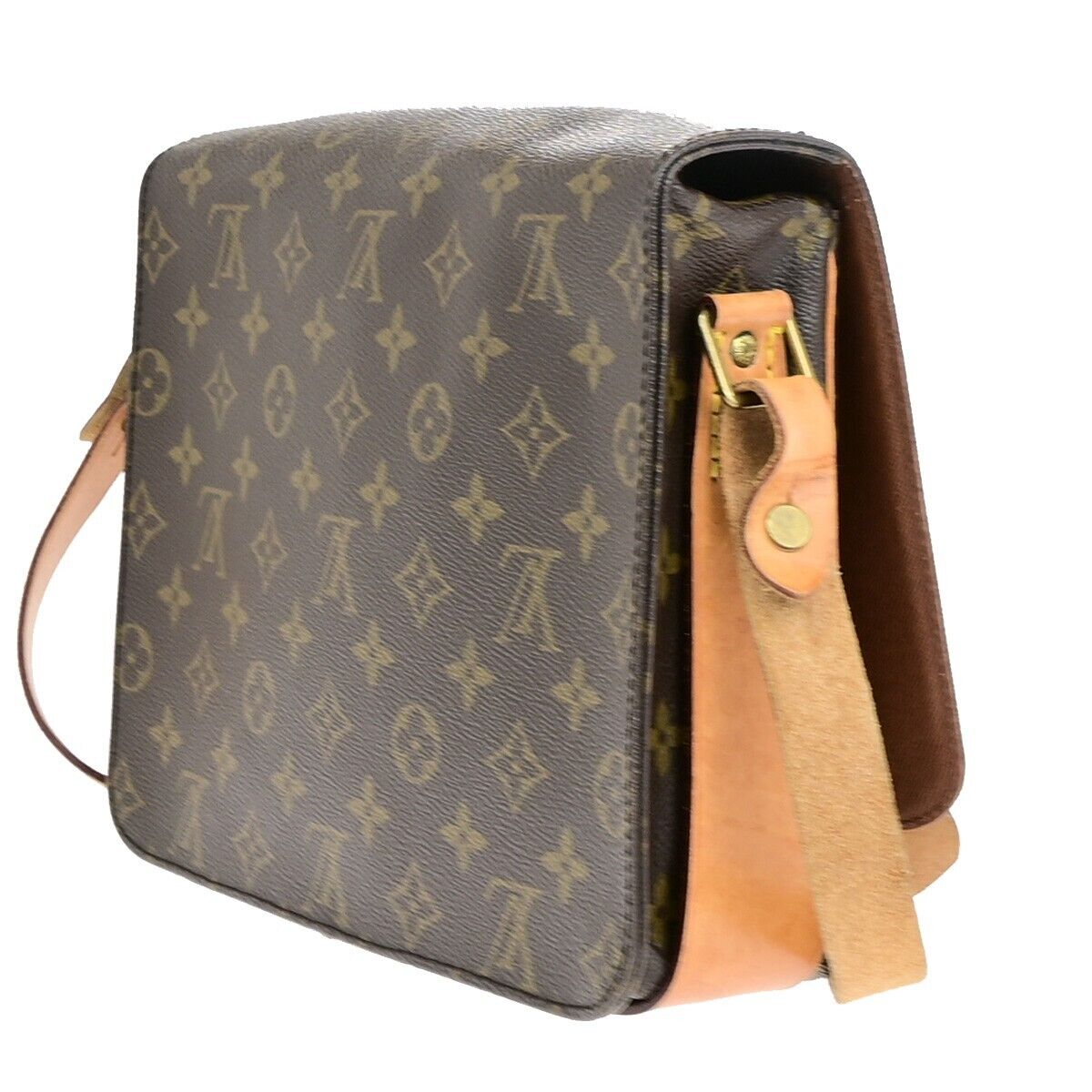 Louis Vuitton Cartouchiere Brown Canvas Shoulder Bag