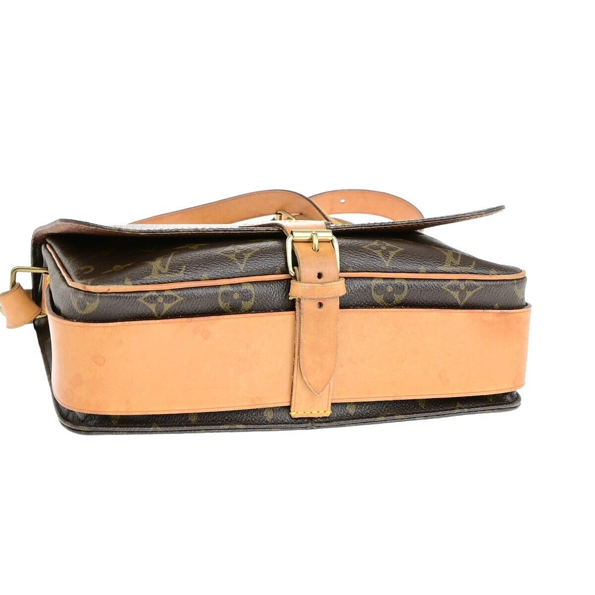 Louis Vuitton Cartouchiere Brown Canvas Shoulder Bag