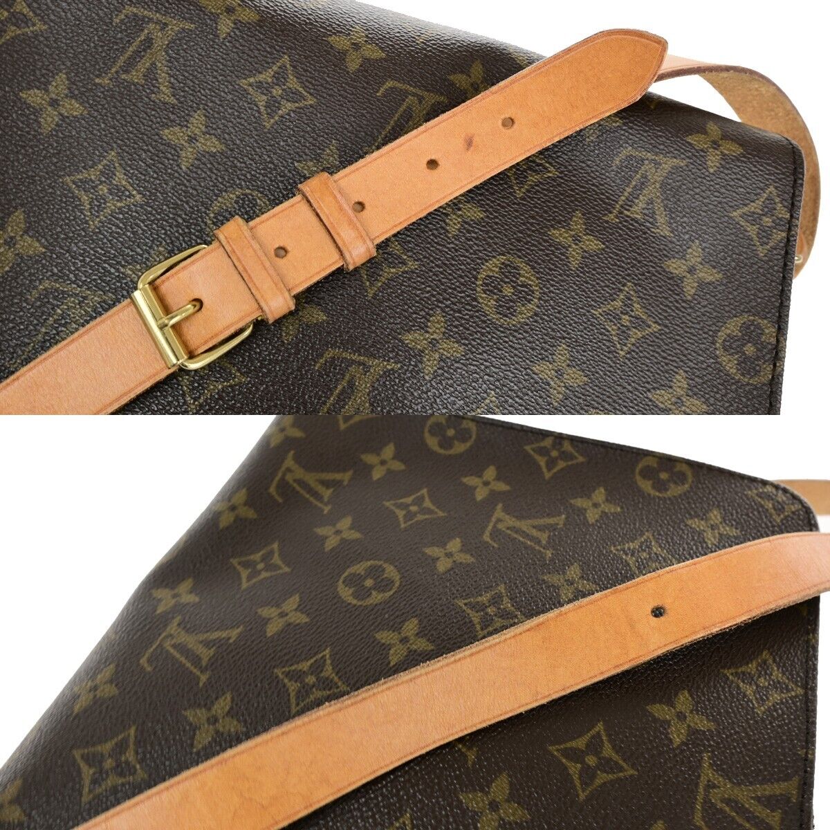 Louis Vuitton Cartouchiere Brown Canvas Shoulder Bag